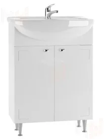 Тумба под умывальник "Уют 60 Классик" с корзиной для белья Айсберг
