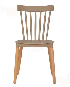 Стул обеденный DOBRIN THEO (ножки светлый бук, цвет бежевый (GR-03))