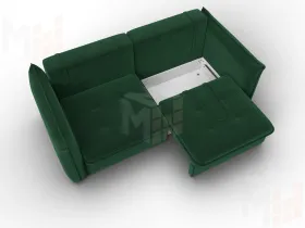 Диван прямой Лига-100 НПБ ( SEVEN 626 зеленый )