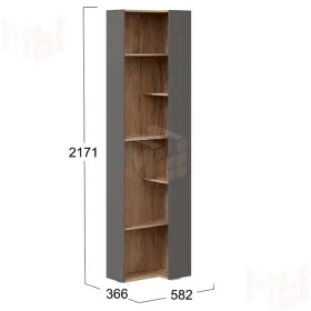 Стеллаж торцевой Порто - ТД-393.07.26 Графит