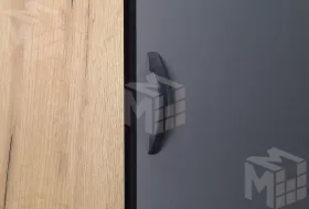 Шкаф угловой Ольга-Лофт 9.1 Дуб Крафт Золотой/Темно-Серый