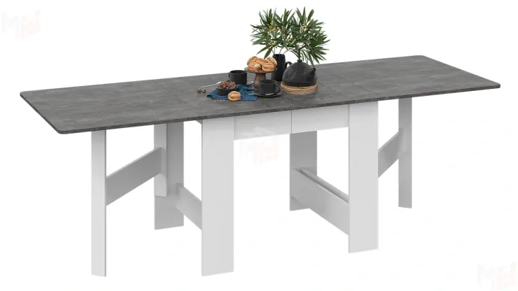 Стол-книжка тип 2 Белый/Ателье темный