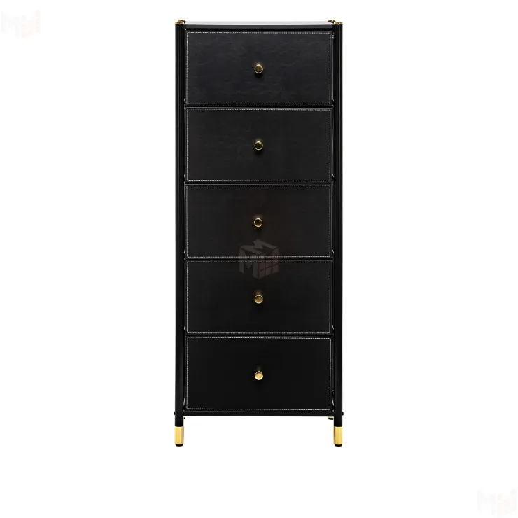 Комод Leset Нирита/Хайди, 5 ящиков, Черный (Черный/Черный)