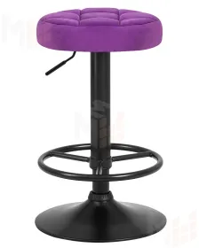 Табурет барный DOBRIN BRUNO BLACK (фиолет велюр (MJ9-58))