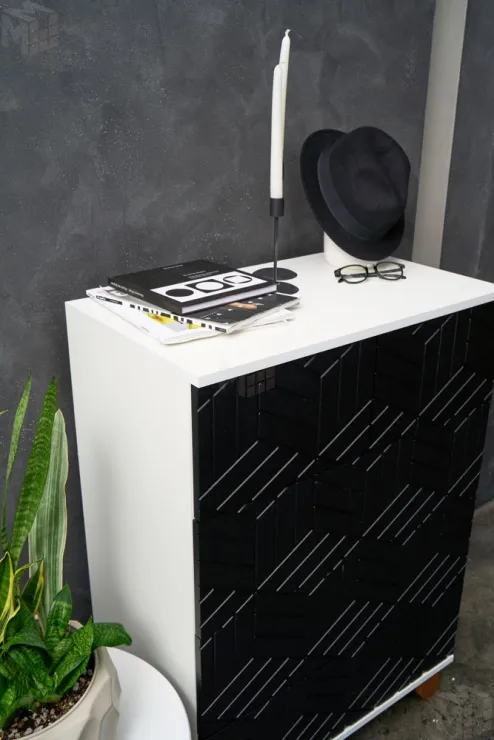 Комод Амстердам (белый/серый графит)