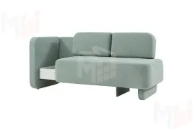 Кушетка Хьюстон на пружинном блоке Зеленый