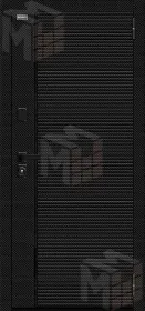 Входная металлическая дверь Лайнер-3 Black Carbon/Off-white