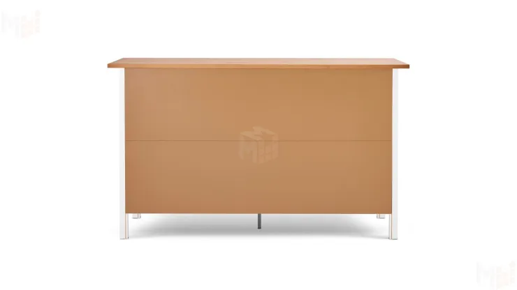 Комод КЫМОР 8 ящиков белый/светло-коричневый