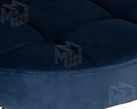 Табурет барный DOBRIN BRUNO BLACK (синий велюр (MJ9-117))