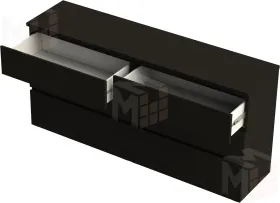 Комод Varma 6D шпон ясень черный