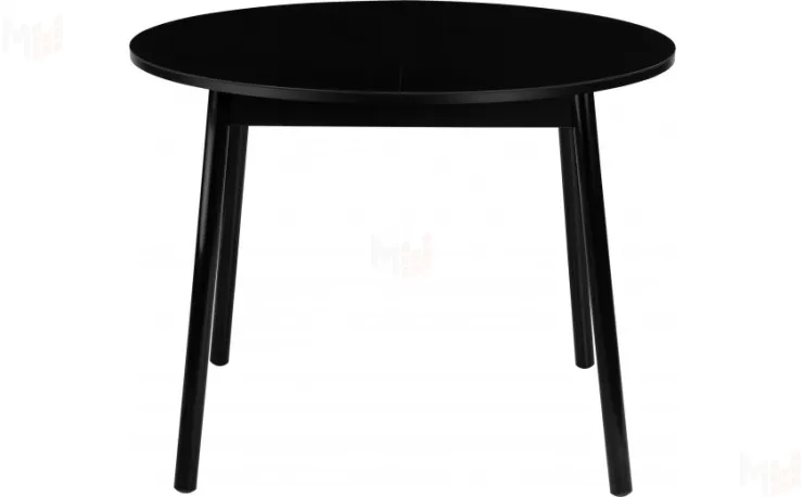 Стол раскладной стеклянный Вин D100 Черный