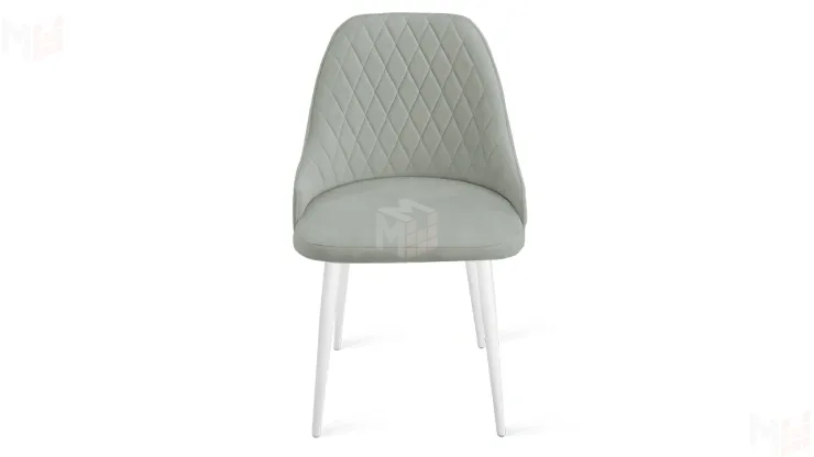 Стул Гранд К1К Белый матовый, Велюр Confetti Silver