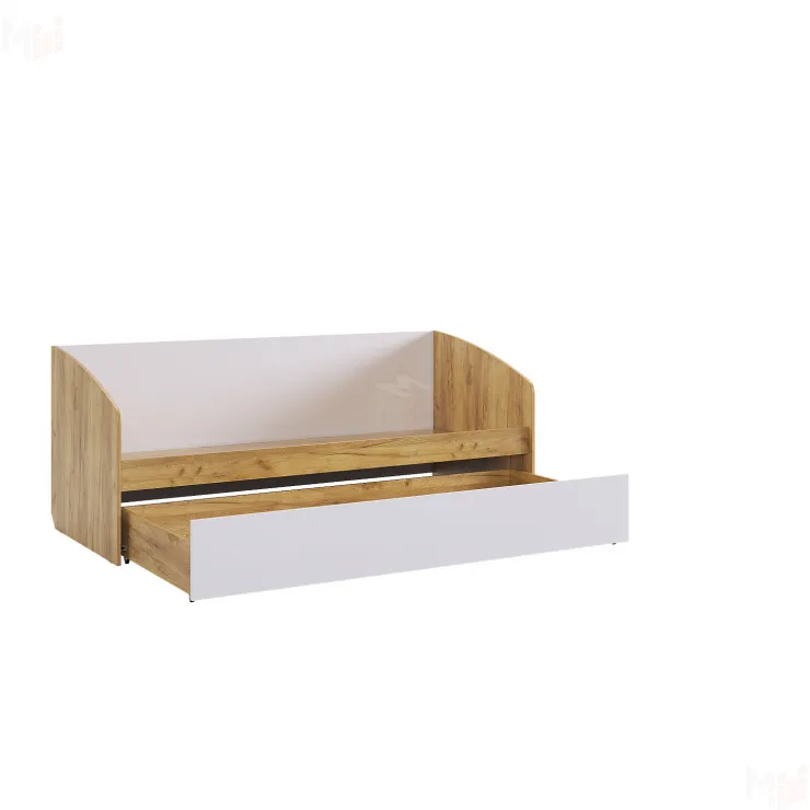 Кровать Форсаж дуб крафт золотой/белый