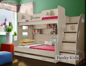 Кровать Пираты для троих детей ПР-21