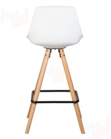 Стул полубарный DOBRIN RONNI (ножки светлый бук, белый (ZL-W-02))