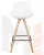 Стул полубарный DOBRIN RONNI (ножки светлый бук, белый (ZL-W-02))