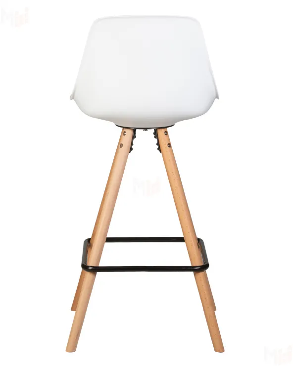 Стул полубарный DOBRIN RONNI (ножки светлый бук, белый (ZL-W-02))