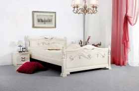 Кровать Людмила 16 Ясень жемчужный с патиной 900х2000