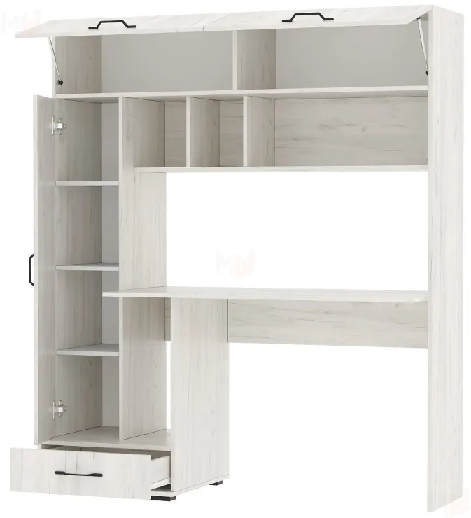 Компьютерный стол ПКС-1 дуб крафт белый