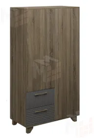 Стеллаж Копенгаген без стекла (дуб самдал/серый графит)