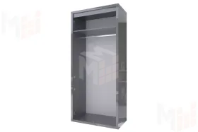 Шкаф 2-х дверный Норден 321.09 Серый глянец