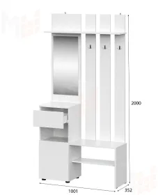 Вешалка Токио с зеркалом (Серия 2)