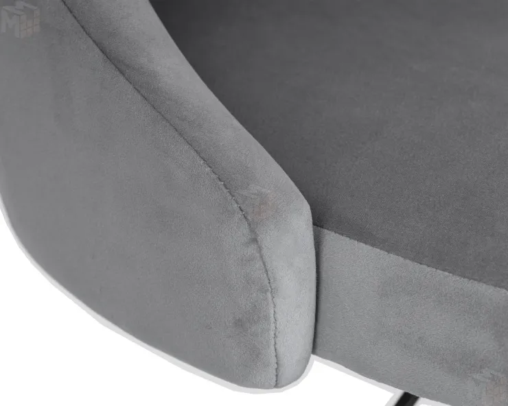 Стул барный DOBRIN JOSEPH BLACK (серый велюр (MJ9-75))