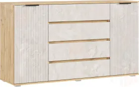 Комод 2 двери 4 ящика Марвэл Мальта/Дуб Крафт