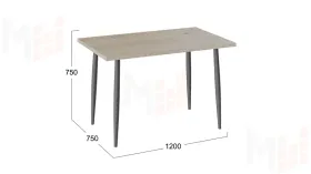 Стол Невада - ДП1-02-08 Дуб Эврика, Графит