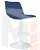 Стул барный DOBRIN TAILOR WHITE (синий велюр (MJ9-117))