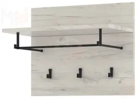 Вешалка ГРЕТТА  500  с полкой Дуб Крафт белый