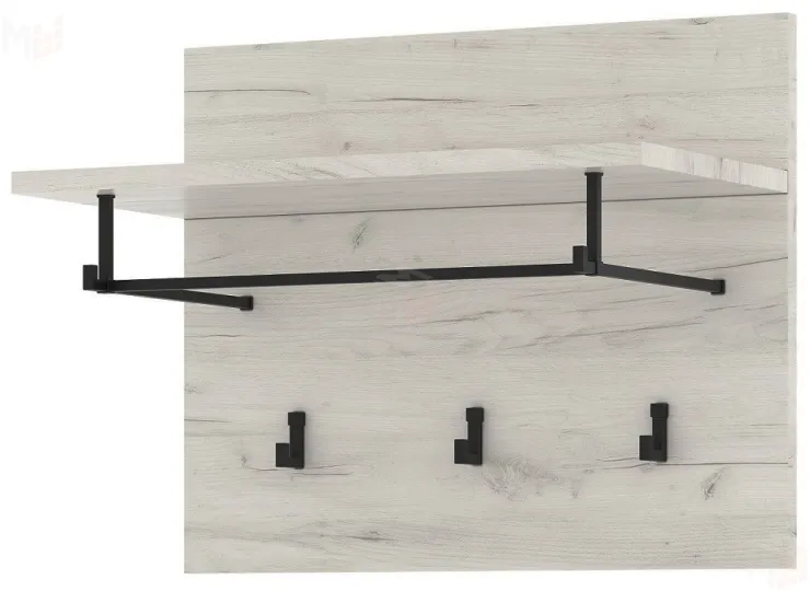 Вешалка ГРЕТТА  500  с полкой Дуб Крафт белый