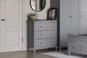 2.08.02.020.4 САГА комод 3 ящика серый