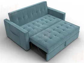 Диван прямой Лига-104 (140) ( SEVEN 113 бирюзовый )