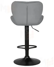 Стул барный DOBRIN BARNY BLACK (серый велюр (MJ9-75))
