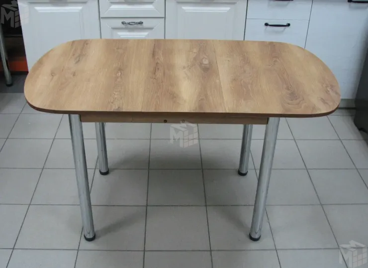 Стол Евро раскладной 1000*680 (дуб Вотан), ножки хром