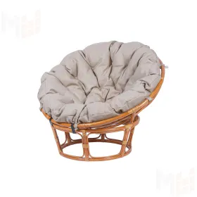Кресло Папасан 23/01 с бежевой подушкой