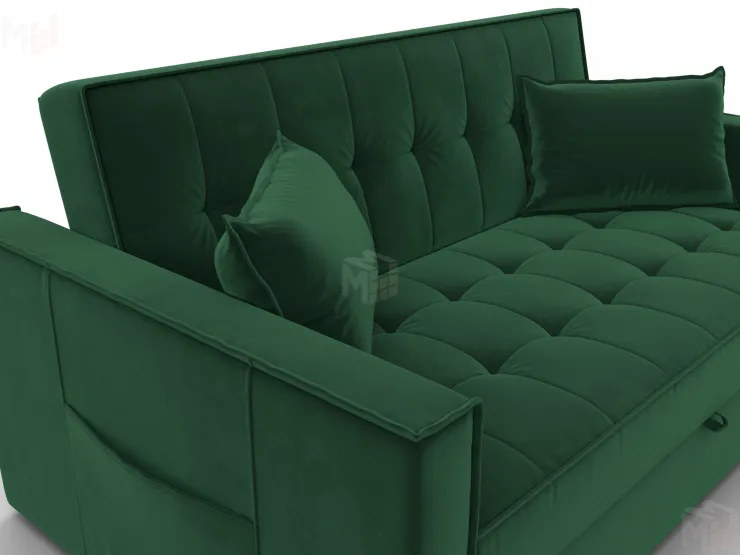 Диван прямой Лига-104 (140) ( SEVEN 626 зеленый )