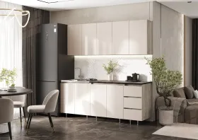 Кухонный гарнитур Челси 2,0 (крафт серый/кашемир)