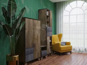 Гостиная Копенгаген дуб самдал/серый графит вариант 5