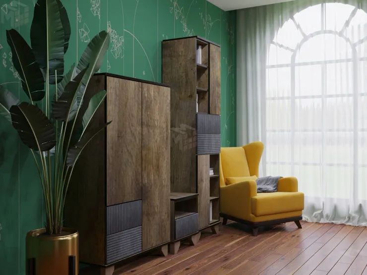 Гостиная Копенгаген дуб самдал/серый графит вариант 5