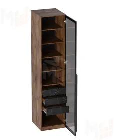 Шкаф одностворчатый Браун  со стеклянной дверью