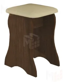 Табурет кхонный Натан, ель/ экокожа темно-коричневая