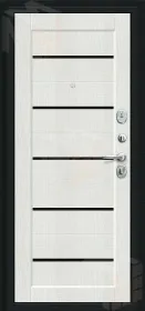 Входная металлическая дверь Борн Букле черное/Bianco Veralinga