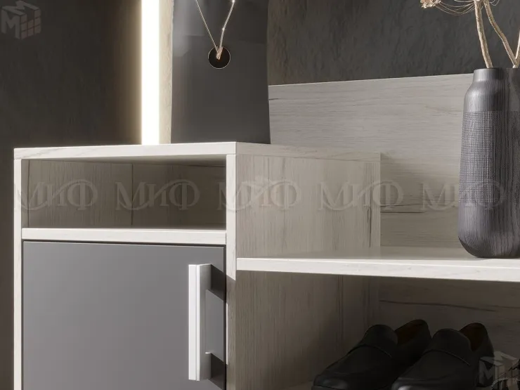 Прихожая Визит (крафт белый/графит)