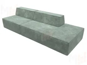 Диван прямой модульный Монс Модерн правый ( BRUT 08 зеленый )