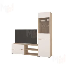 Гостиная Анталия-1 (сонома/белый софт)