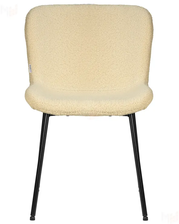 Стул обеденный DOBRIN MILO (черные ножки, кремовый букле (UF992-02))