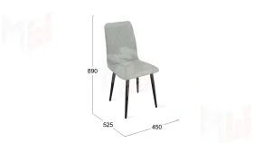 Стул Стенли К1С Черный муар, Велюр Confetti Silver