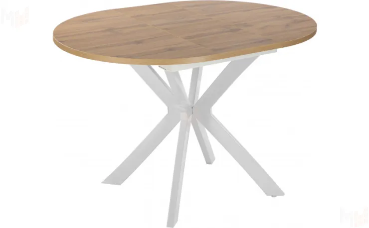 Стол раскладной Вега Лофт D100  Дуб вотан / Белый